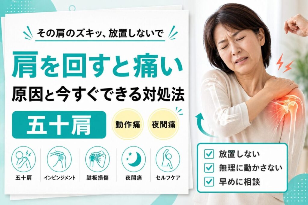 肩を回すと痛い方に知ってほしい3つのこと | サトウ整体院・高岡本院